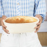 Oval Rattan Fermentation Basket 250x150x80 mm Vogue: Perfect pastry & even fermentation