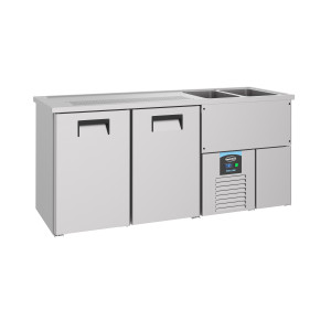 Ψυγείο μπύρας με 2 πόρτες - 2 βρύσες δεξιά - CombiSteel