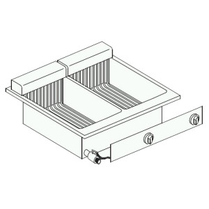 Εντοιχιζόμενο Ηλεκτρικό Φριτέζα Drop-In - 2 x 10 L - CombiSteel