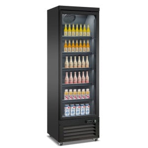 Μαύρη Βιτρίνα Ποτών με 2 Γυάλινες Πόρτες - 450 L - CombiSteel