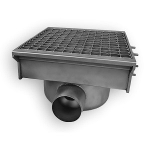 Floor Drain - 300 x 265 mm - 2 Outlets - CombiSteel
