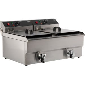 Ηλεκτρική Φριτέζα Επιτραπέζια - 2 x 10 L - CombiSteel