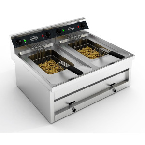 Ηλεκτρική Φριτέζα Επιτραπέζια - 2 x 12 L - CombiSteel