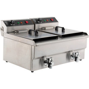 Ηλεκτρική Φριτέζα Επιτραπέζια - 2 x 8 L - 2 x 3300 W - CombiSteel