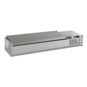 Ψυγείο Σαλατών Επιτραπέζιο με Καπάκι Inox - 4 GN 1/3