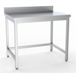 Stainless Steel Table with Backsplash - L 2000 x D 600 mm - CombiSteel