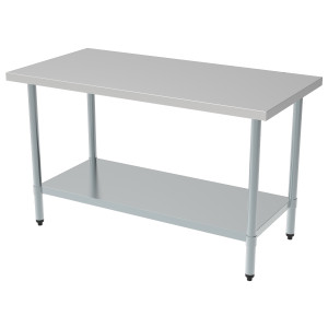Stainless Steel Table with Shelf - L 2000 x D 700 mm - CombiSteel