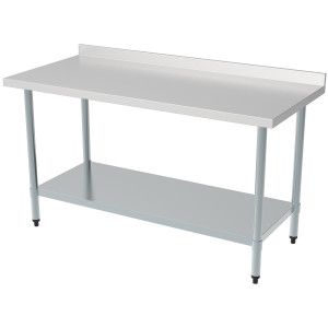 Τραπέζι Inox με Πλάτη και Ράφι - L 1800 x P 700 mm - CombiSteel