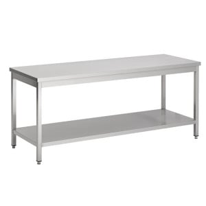 Stainless Steel Table with Shelf - L 600 x D 600 mm - CombiSteel