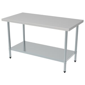 Table Inox avec Etagère - L 120 x P 700 mm - CombiSteel