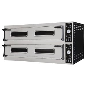 2-Chamber Pizza Oven - 2 x 9 Pizzas - 400 V - CombiSteel