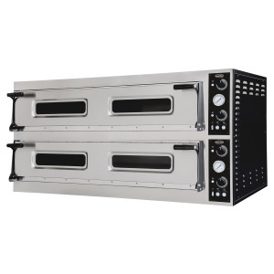 Φούρνος Πίτσας με 2 Θάλαμους - 2 x 9 Πίτσες - 400 V - CombiSteel
