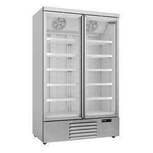 Negative Stainless Steel Refrigerated Display Case with 2 Doors - 1000 L - CombiSteel