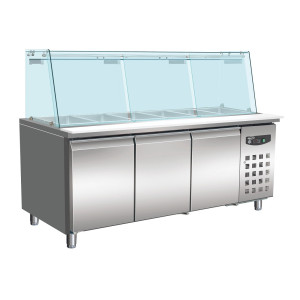 Saladette με 3 Πόρτες - 5 Δοχεία GN 1/1 - 456 L - CombiSteel