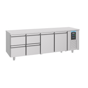 Positive Refrigerated Table with 2 Doors and 4 Drawers - 632 L - CombiSteel