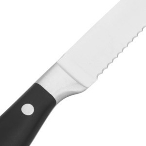 Couteau à Steak Rivetés avec Manche en ABS Noir - Lot de 6 - Olympia