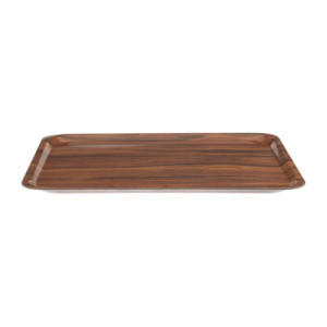 Smooth Laminated Tray Capri Walnut - 460 x 360 mm - Set of 24 - Cambro