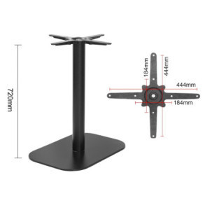 Πόδι Τραπέζι από Μαύρο Χυτοσίδηρο - 720 x 420 x 600 mm - Bolero