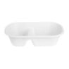 Oval Tray 2 Compartment in Bagasse - 900 ml - Pack of 100 - Fiesta