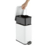 Slim White Bathroom Bin - 5 L - Jantex