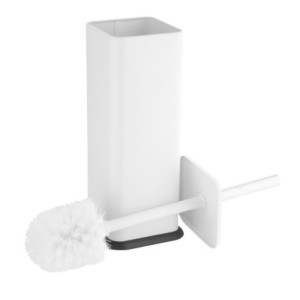 Brosse et Support WC Carré Blanc - Jantex