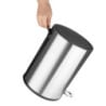 Round Pedal Bin in Brushed Steel - 3 L - Jantex