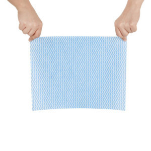 Compostable Blue Cleaning Cloths - 200 Sheets - Jantex