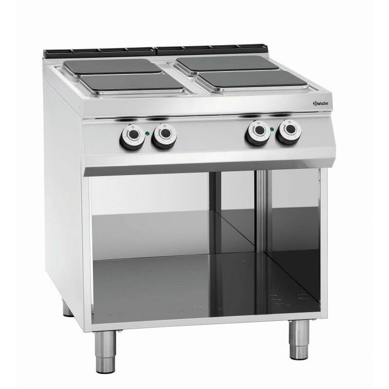 Electric stove with 4 plates - open base from the brand Bartscher
