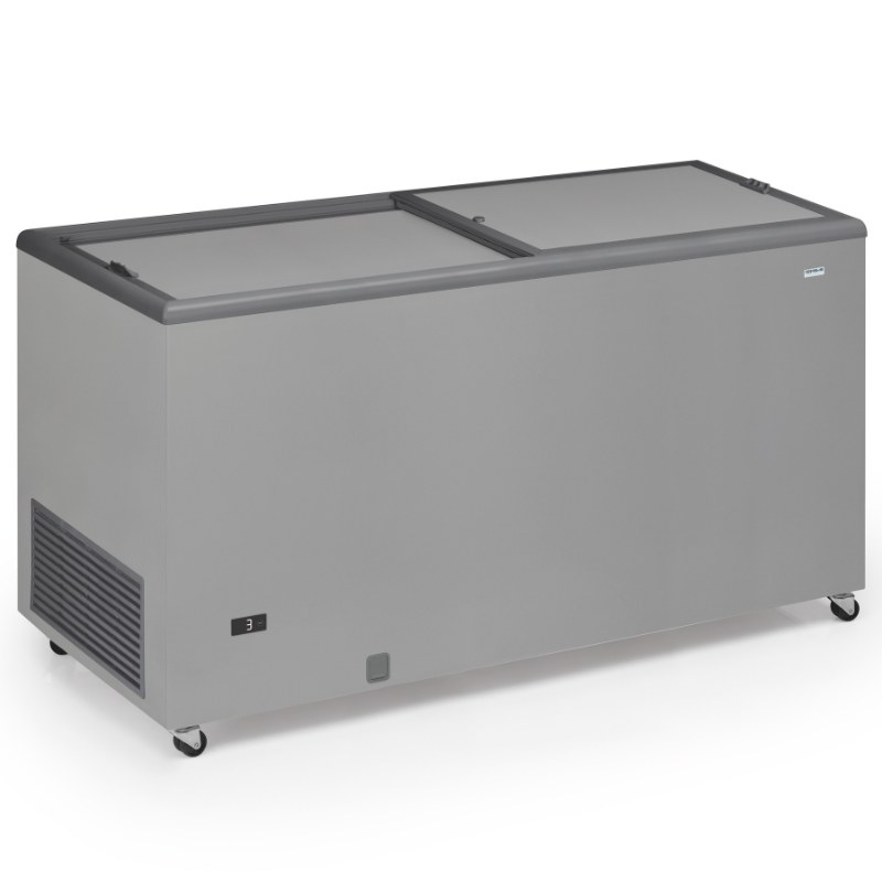 Professional Stainless Steel Chest Freezer with Opaque Lid - 500 L