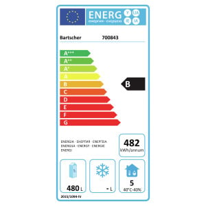 Θετική Ψυγείο Ντουλάπα GN 2/1 - 650 L - Bartscher