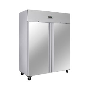 Αρνητικό Ντουλάπι 1400 L Inox 2 Πόρτες GN 2/1 Αεριζόμενο