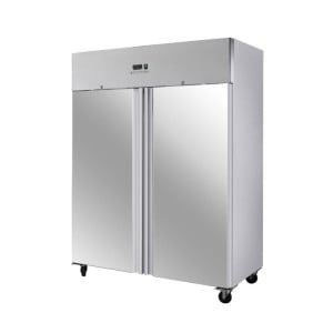 Αρνητικό Ντουλάπι 1400 L Inox 2 Πόρτες GN 2/1 Αεριζόμενο