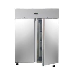 Αρνητικό Ντουλάπι 1400 L Inox 2 Πόρτες GN 2/1 Αεριζόμενο