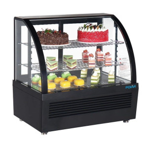 Vitrine Réfrigérée de Comptoir Noire - 100 L - Polar