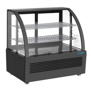 Μαύρο Ψυγείο Βιτρίνας Πάγκου - 100 L - Polar