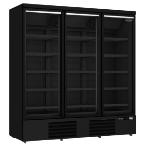 Ventilated Freezer Display 3 Doors Black - 1450 L