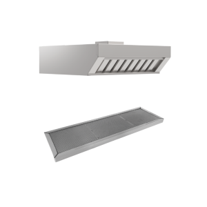 Front Condensation Steam Hood - Charcoal Filter - Ovens 600x400mm - Mychef