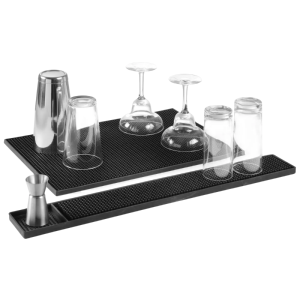 Μαύρο Λαστιχένιο Χαλάκι Μπαρ - 300x150 mm