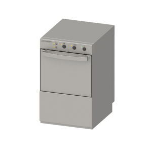 Lave-Vaisselle Professionnel avec Doseur de Liquide de Rinçage et Détergent - 40 x 40 cm - Dynasteel