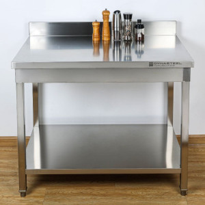 Τραπέζι Inox Dynasteel: Βάθος 700 mm, Μήκος 800 mm