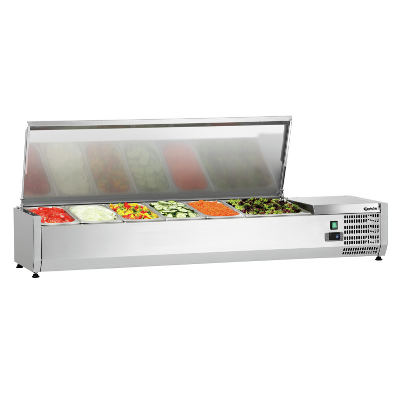 Refrigerated Saladette to Place Stainless Steel - 5 x GN 1/3 + 1 x GN 1/2 Refrigerated Saladette to Place Stainless Steel - 5 x GN 1/3 + 1 x GN 1/2