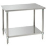 Table de Travail Inox avec Etagère Basse - P 700 mm - L 1000 mm - Bartscher
