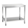 Table de Travail Inox avec Etagère Basse - P 700 mm - L 1200 mm - Bartscher