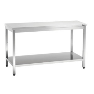 Stainless Steel Work Table with Lower Shelf - D 700 mm - L 1600 mm - Bartscher