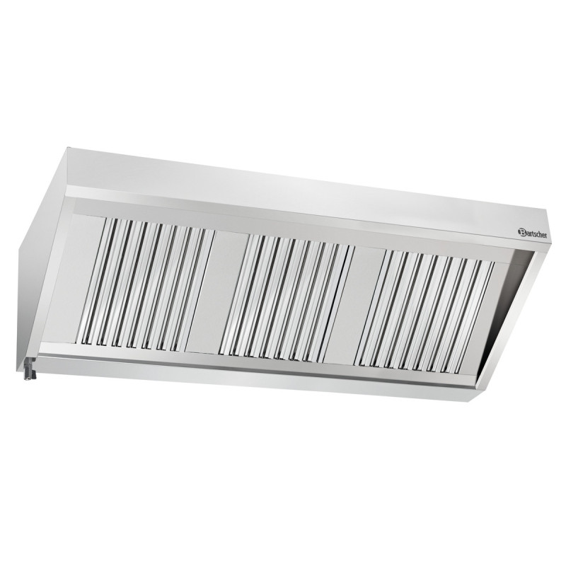 Wall-Mounted Hood with Motor and Lighting - L 1600 x D 700 mm - Bartscher Wall-Mounted Hood with Motor and Lighting - L 1600 x D 700 mm - Bartscher