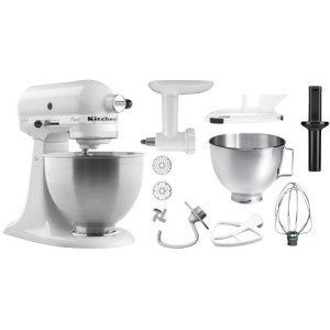 Μίξερ KitchenAid Λευκό με Αξεσουάρ - 4,28 L - Bartscher