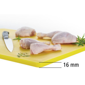 Cutting Board 600 x 400 mm - Yellow - 16 mm Thickness - Bartscher