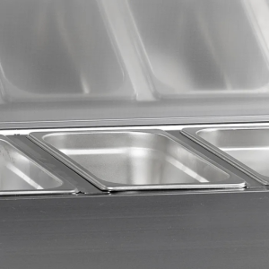 Saladette à Poser Couvercle Inox - Statique - 7 GN 1/4 - TEFCOLD