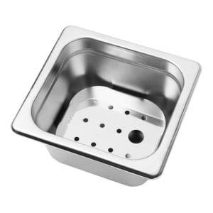 Στραγγιστήρι από ανοξείδωτο χάλυβα - GN 1/6 - Gastronoble