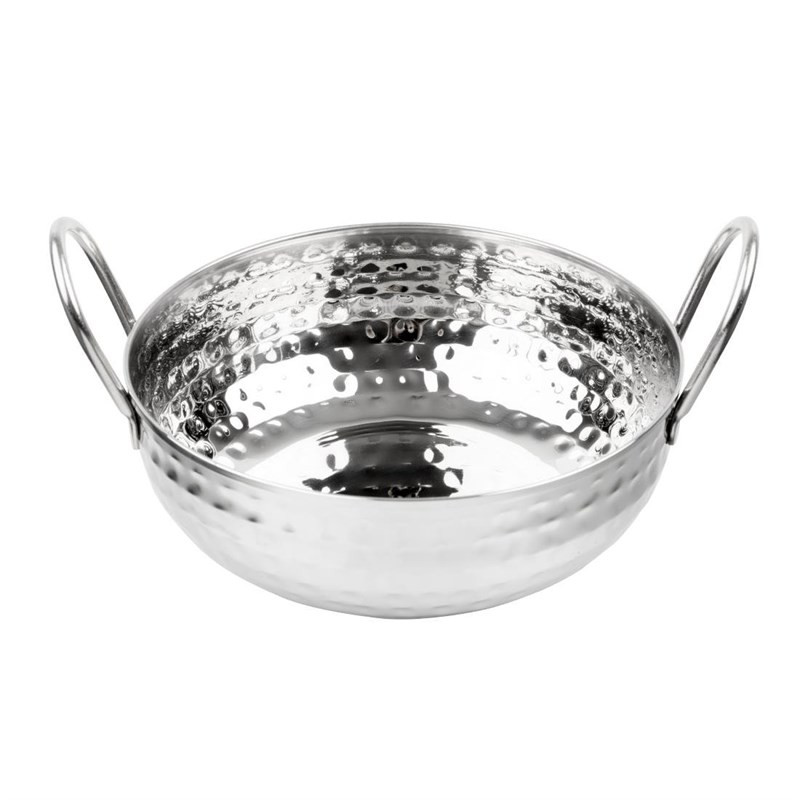 Plat Kadai Martelé en Inox Table Presentation 170 mm - Gastronoble